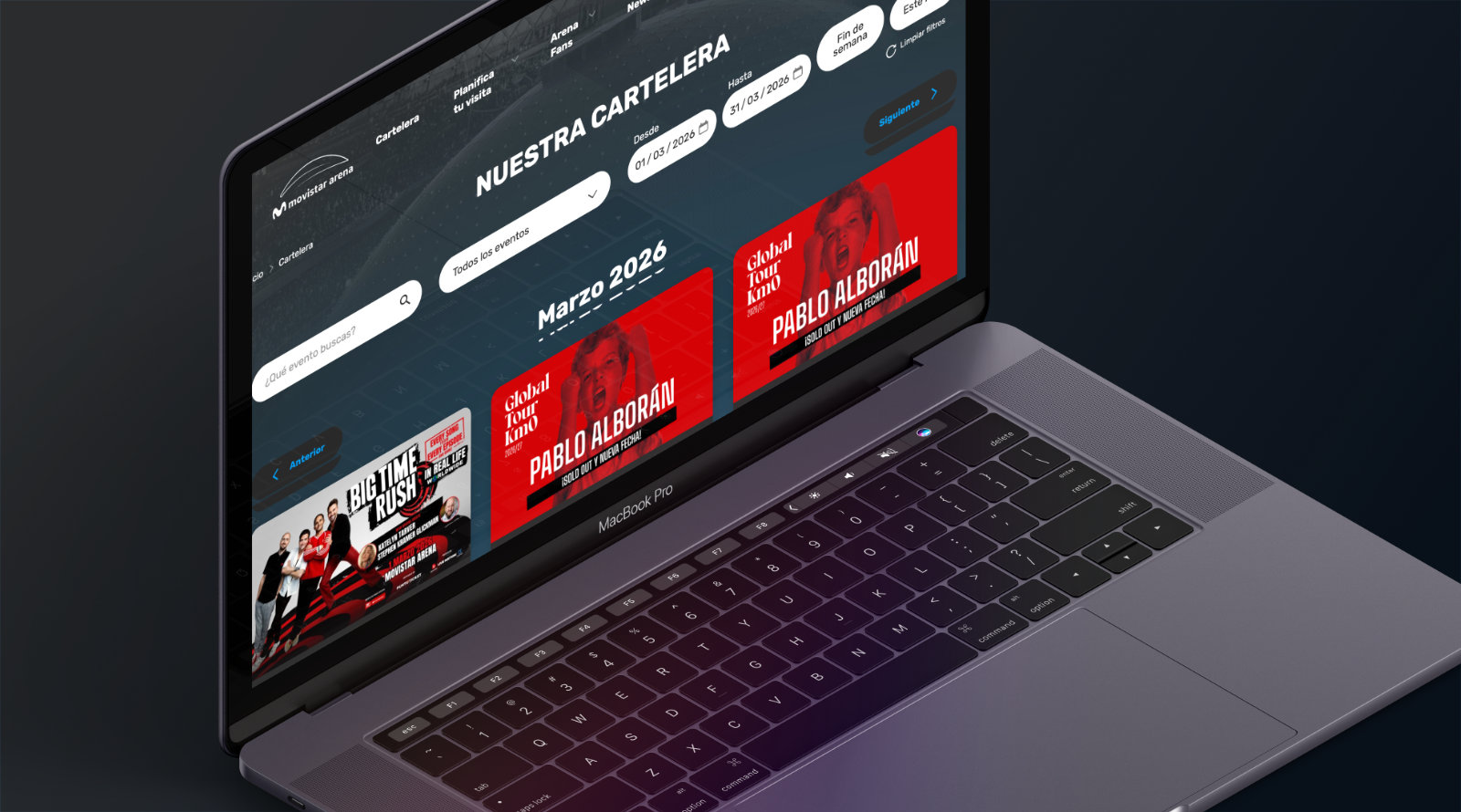 Cartelera y eventos: el nuevo sitio de Movistar Arena