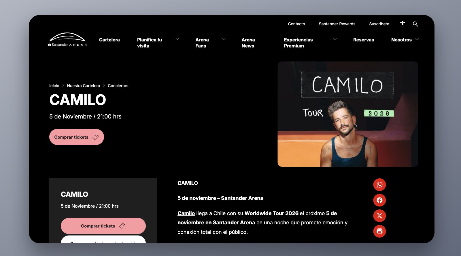 Santander Arena: experiencia digital para un nuevo capítulo